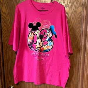 Disney Pink Short Sleeve Tee with Characters